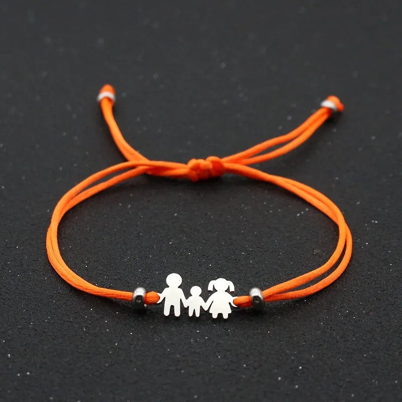 Lucky Red String Bracelet Braided Adjustable Stainless Steel Charm Bracelets