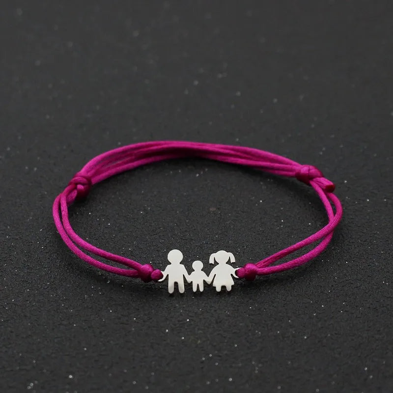 Lucky Red String Bracelet Braided Adjustable Stainless Steel Charm Bracelets