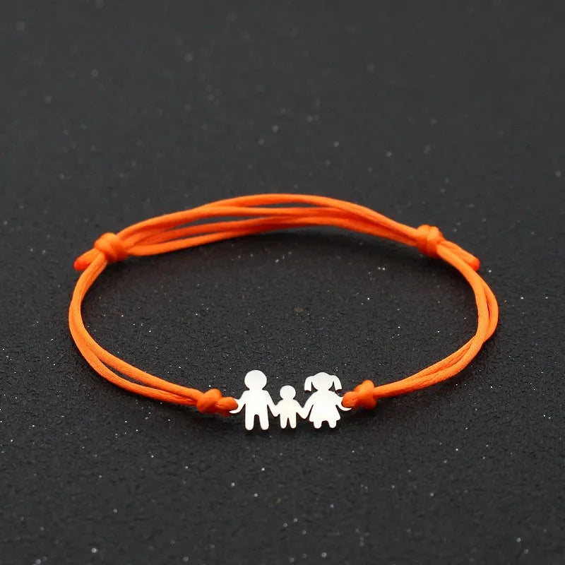 Lucky Red String Bracelet Braided Adjustable Stainless Steel Charm Bracelets