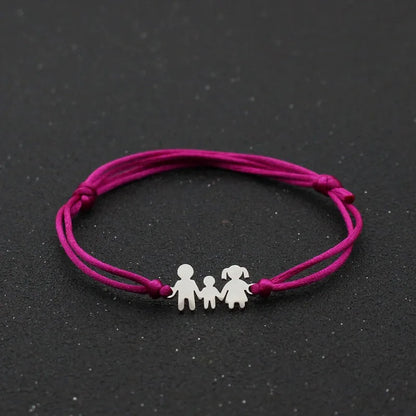 Lucky Red String Bracelet Braided Adjustable Stainless Steel Charm Bracelets 