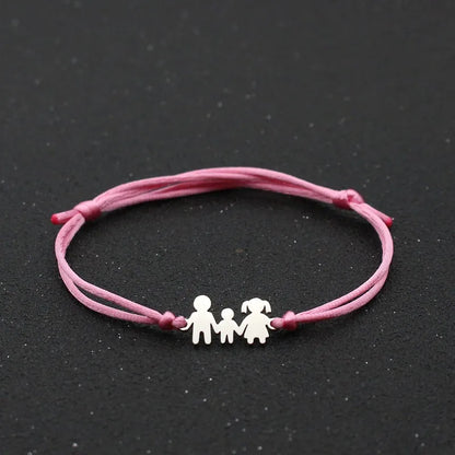 Lucky Red String Bracelet Braided Adjustable Stainless Steel Charm Bracelets 