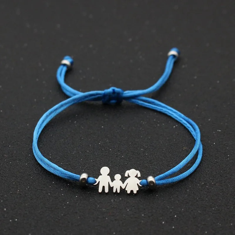 Lucky Red String Bracelet Braided Adjustable Stainless Steel Charm Bracelets 