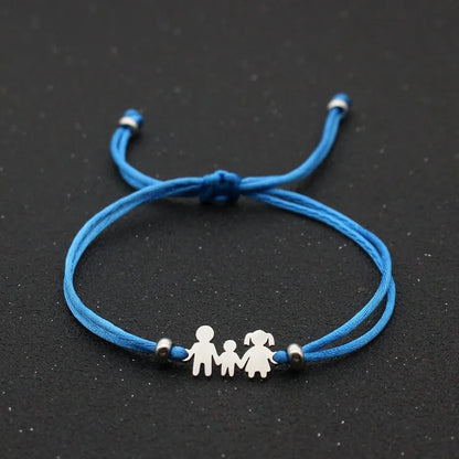 Lucky Red String Bracelet Braided Adjustable Stainless Steel Charm Bracelets 