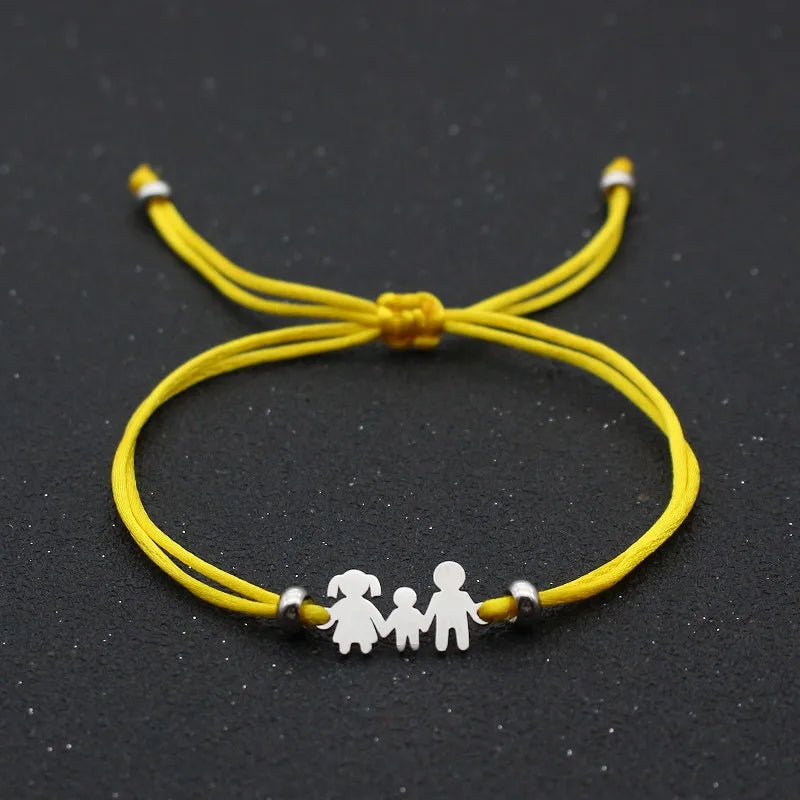 Lucky Red String Bracelet Braided Adjustable Stainless Steel Charm Bracelets 