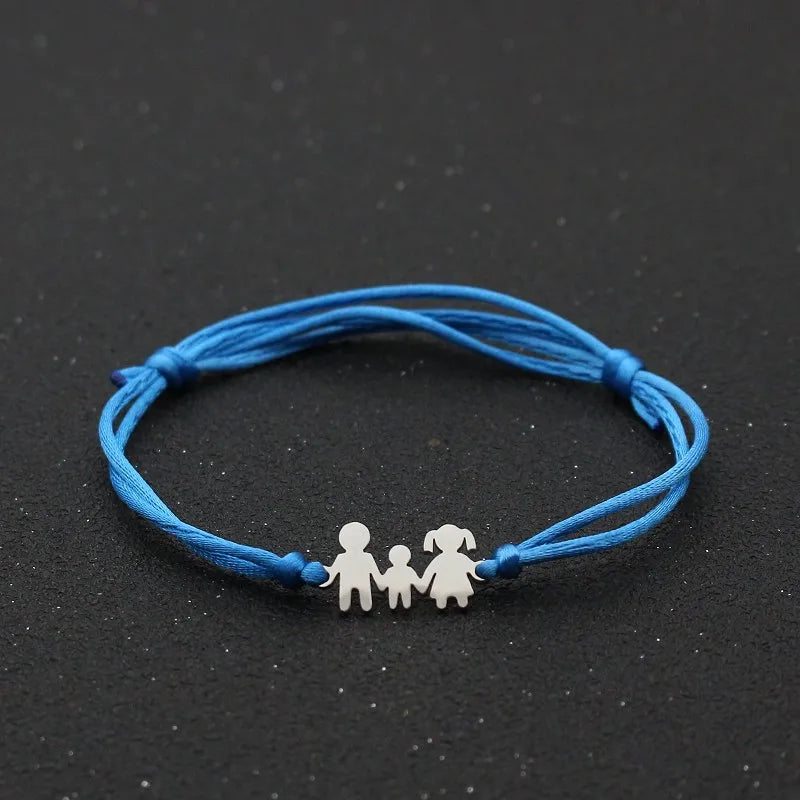 Lucky Red String Bracelet Braided Adjustable Stainless Steel Charm Bracelets 