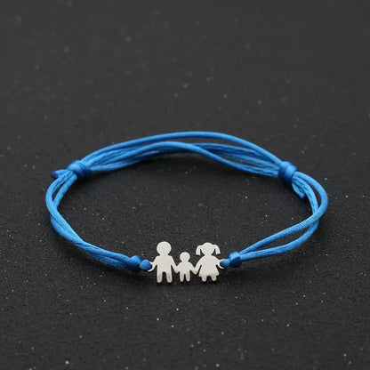 Lucky Red String Bracelet Braided Adjustable Stainless Steel Charm Bracelets 