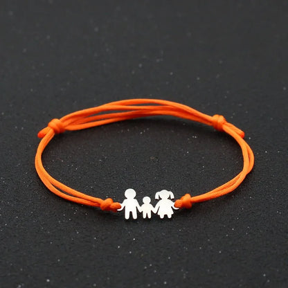 Lucky Red String Bracelet Braided Adjustable Stainless Steel Charm Bracelets 