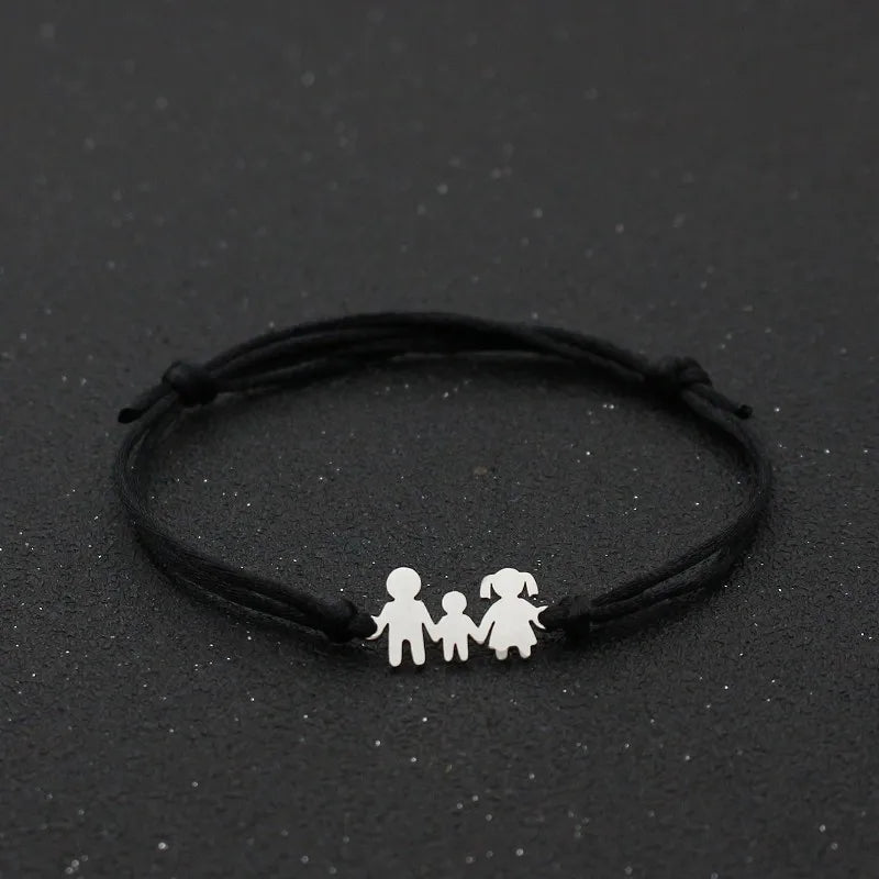 Lucky Red String Bracelet Braided Adjustable Stainless Steel Charm Bracelets 